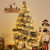 33Ft 100 LED Gold Foil Christmas Ribbon Fairy Lights – Battery Warm White