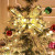 33Ft 100 LED Gold Foil Christmas Ribbon Fairy Lights – Battery Warm White