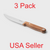 3-Pack Tumbler Utility Knife 5.5" – German Steel Blade & Walnut Handle