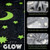 Glow in the Dark Kids Fleece Throw Blanket 50x60" – Grey Stars & Moons