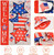 4th of July Patriotic Burlap Garden Flag 12x18" Double Sided Stars Yard Decor