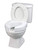 SP white open-front elevated toilet seat riser 3 inches tall for standard and elongated toilets, 350 lb capacity
