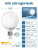 Four TJOY G25 frosted LED globe light bulbs with E26 base, 5000K daylight vanity bulbs for bathroom mirrors - view 2