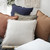 Set of 2 beige linen fringe tassel throw pillow covers 20x20 inches with boho farmhouse style on a sofa - view 5