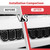 Five black ABS front grille insert trim pieces for 2021-2024 Jeep Grand Cherokee laid out flat showing numbered backs - view 4