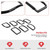 Five black ABS front grille insert trim pieces for 2021-2024 Jeep Grand Cherokee laid out flat showing numbered backs - view 5