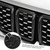 Five black ABS front grille insert trim pieces for 2021-2024 Jeep Grand Cherokee laid out flat showing numbered backs - view 6