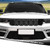 Five black ABS front grille insert trim pieces for 2021-2024 Jeep Grand Cherokee laid out flat showing numbered backs - view 7