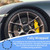 Set of four black ABS rim protectors for 21-inch Tesla Model Y Überturbine wheels, shown snapped onto wheel edges - view 5