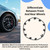 Set of four black ABS rim protectors for 21-inch Tesla Model Y Überturbine wheels, shown snapped onto wheel edges - view 6