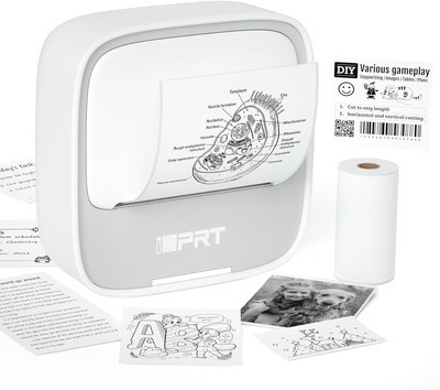 iDPRT Mini Portable Bluetooth Sticker Printer with Thermal Paper Roll