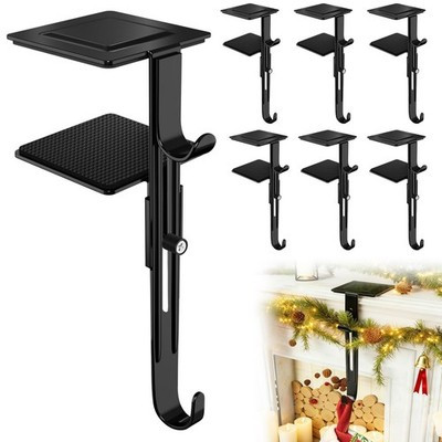 RGJ 6-Pack Christmas Stocking & Garland Mantle Hangers – Adjustable, No-Drill