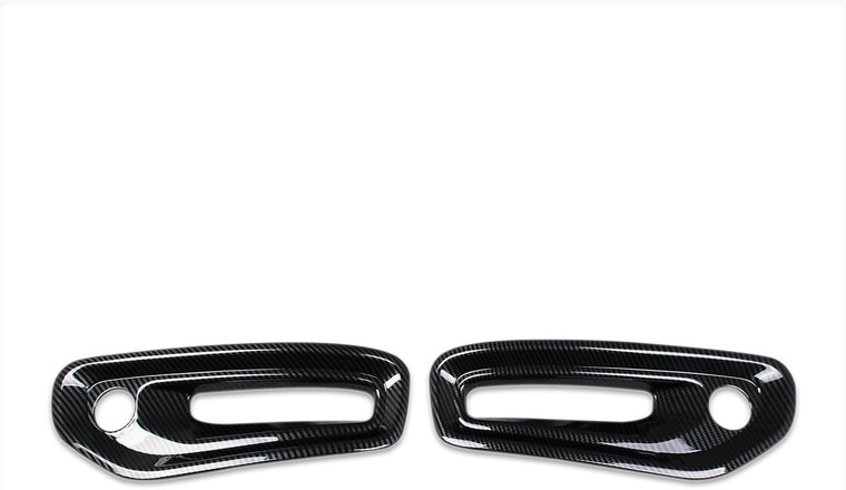 RQING 2023-2025 Ram 1500 Carbon Fiber Fog Light Cover Trim Set (2pc)