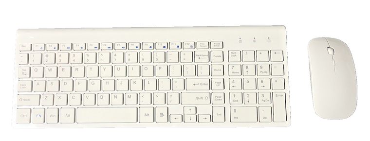 TopMate KM9000 Wireless Keyboard & Mouse Combo – Silent 2.4G White