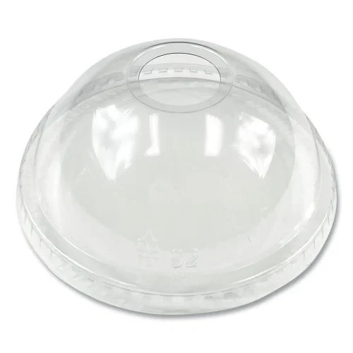 Boardwalk PET Cold Cup Dome Lids 9-10 oz Clear Straw Slot 1000/CT