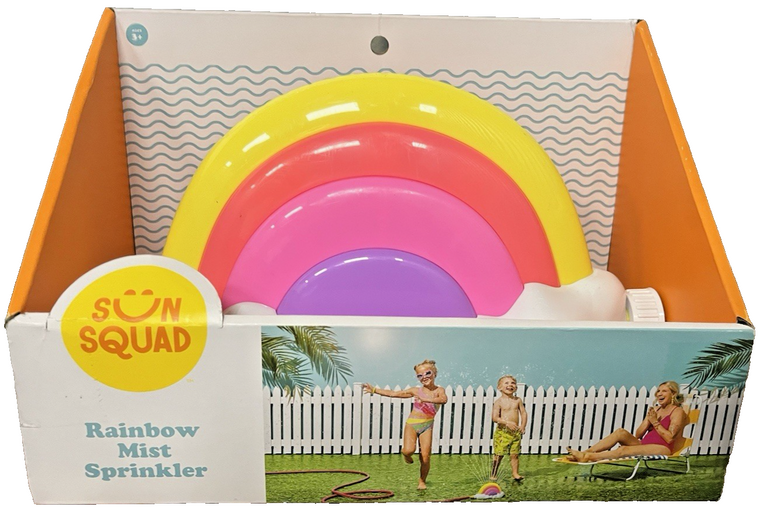 Sun Squad Rainbow Mist Sprinkler – Kids Outdoor Garden Hose Water Toy