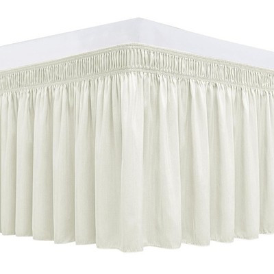 Biscaynebay Ivory King & Cal King Bed Skirt – 15" Drop Wrap-Around