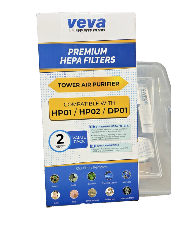 VEVA True HEPA Replacement Filters 2-Pack for Dyson HP01 HP02 DP01