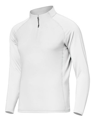 Actflare Men's Quarter Zip Pullover Long Sleeve UPF 50+ Running Shirt