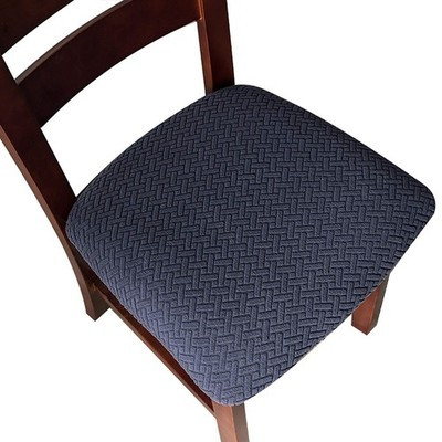 Genina 4-Pack Navy Stretch Dining Chair Covers – Fits 16–20" Seats