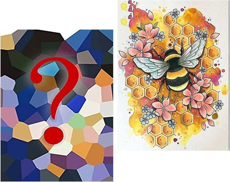 REKKNA 2-Pack 5D Diamond Painting Kit – Butterfly & Honeybee 12x16"