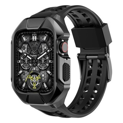 Wohben Rugged Armor Pro Apple Watch Case 44/45mm – Shockproof + Steel Band