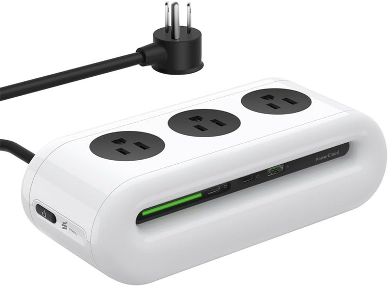 FansDreams 65W USB-C Power Strip – 6-Port Surge Protector with 5ft Flat Plug