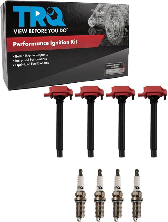 TRQ 8-Piece Ignition Coil & Iridium Spark Plug Kit – Direct-Fit OEM Replacement