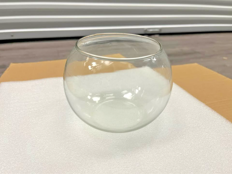 Set of 4 Clear Glass 6" Bubble Bowl Vases – Candle Holder & Wedding Decor