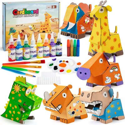 Kodatek 135-Piece Kids DIY Build & Paint Figurines Craft Kit – Ages 6+