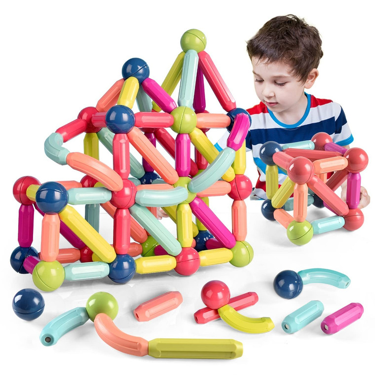 Jofarstep Magnetic Balls & Rods Building Set – 42-Piece STEM Toy for Kids 3+
