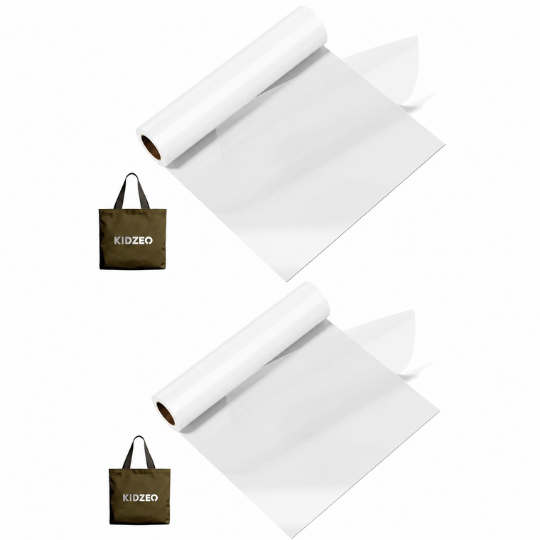 LOFFA White Heat Transfer Vinyl 12"x8ft 2-Pack — Iron-On HTV for Cricut