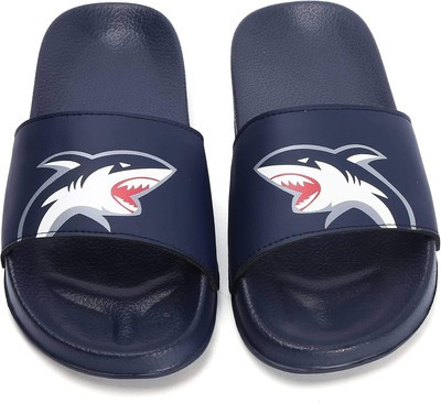 Skywheel Kids Shark Slide Sandals – Navy Blue Size 12, EVA Sole