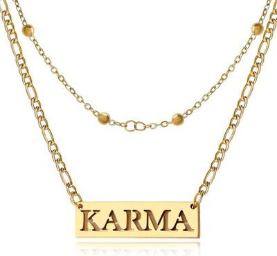 Taylor Swift Karma Eras Tour Double-Layer 18K Gold Necklace for Fans