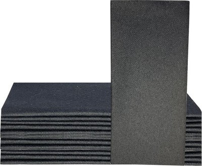 Black Airlaid Disposable Napkins 16x16 – Box of 50 Cloth-Like Napkins
