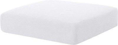 Hokway White Stretch Sofa Cushion Slipcover – Elastic Fit 27.5x25x9"
