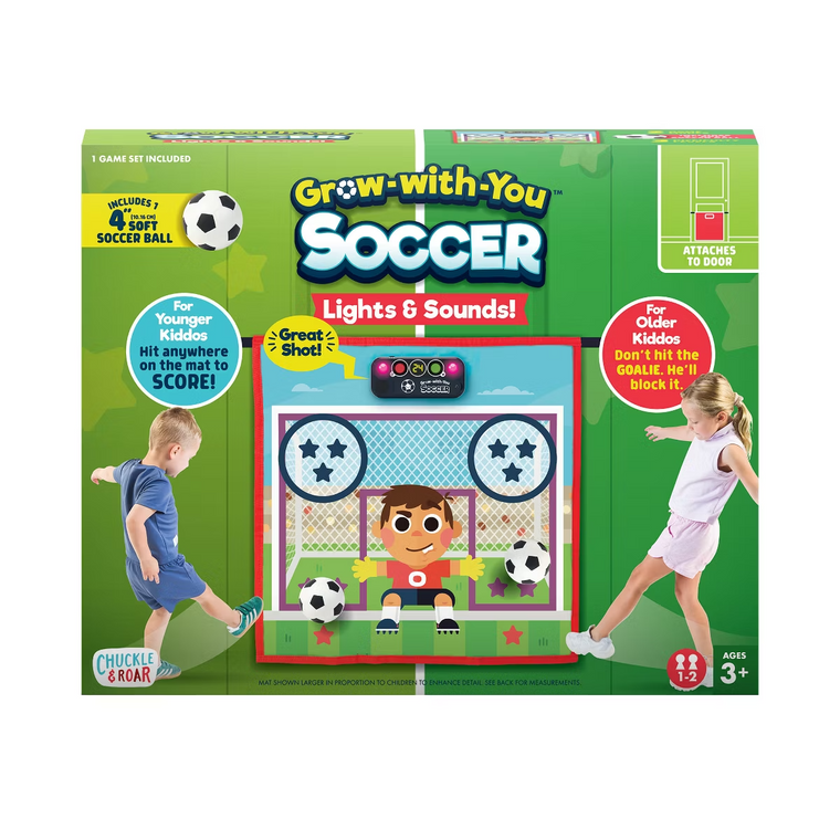 Chuckle & Roar Grow-With-You Indoor Soccer Door Game for Kids Ages 3+