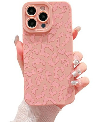 YUMUPIFE Pink Leopard iPhone 14 Pro Max Case - Slim Anti-Slip TPU Cover