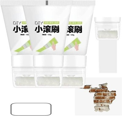 CPOGEBD Wall Repair Paste Roller 3-Pack – White Latex Touch-Up Kit