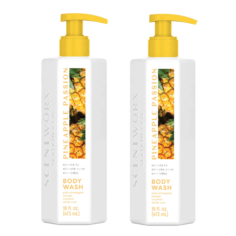 ScentWorx Pineapple Passion Body Wash 16oz – 2-Pack Tropical Mango Shower Gel