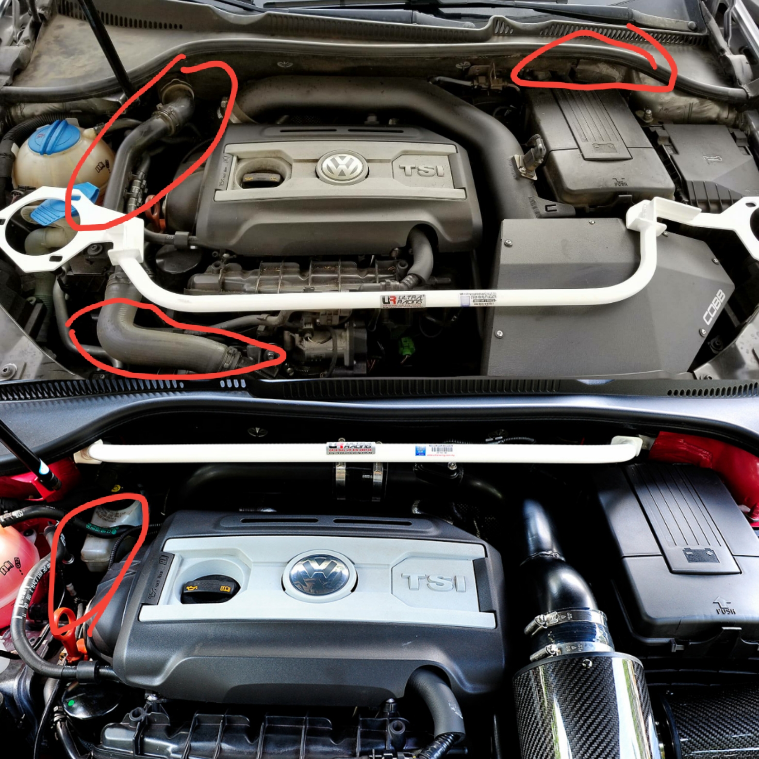 VW GOLF GTI/R32 (MK5) 20032009 FRONT STRUT (2 POINTS) (URTW21362)