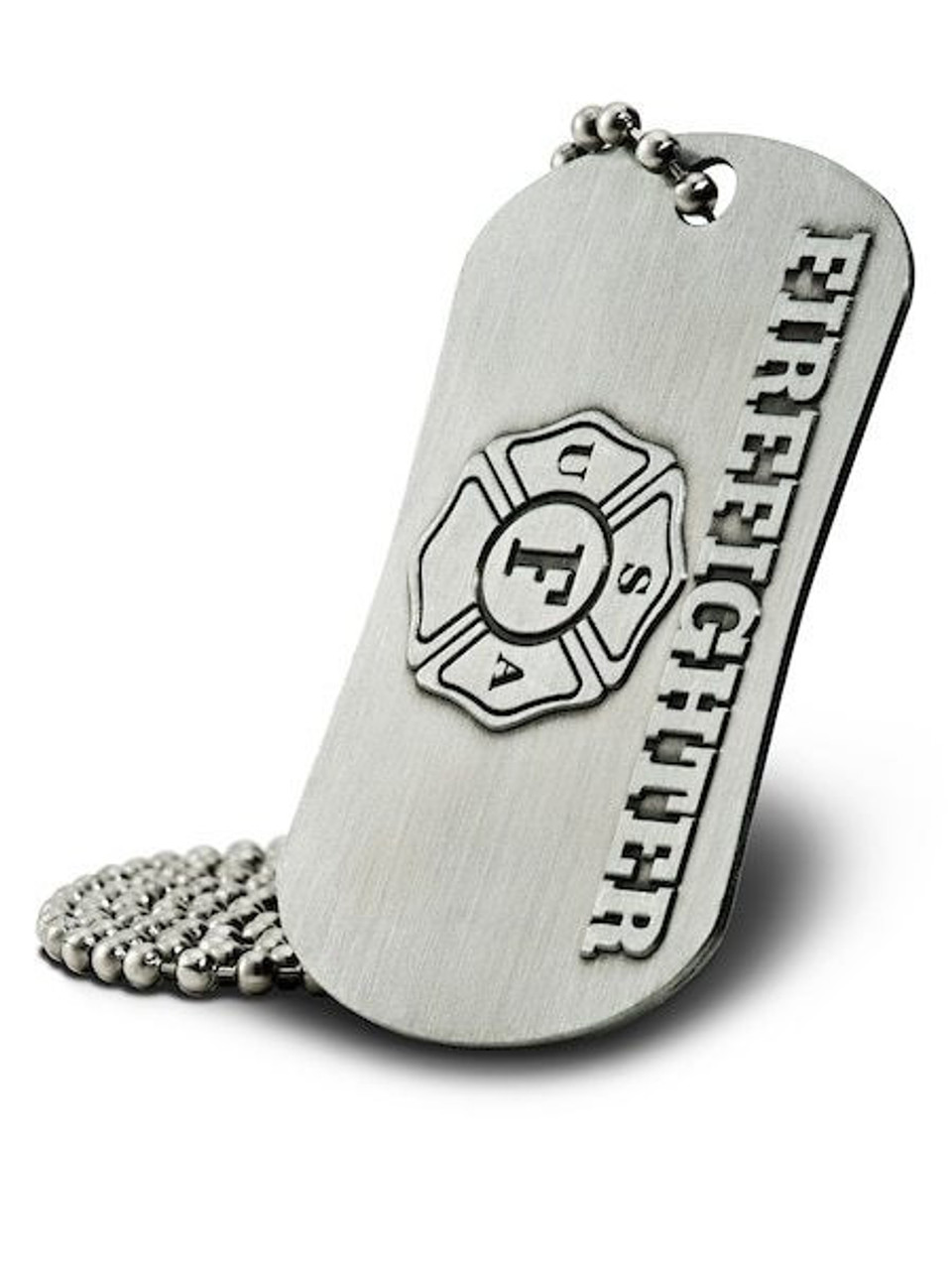 firefighter dog tag necklace