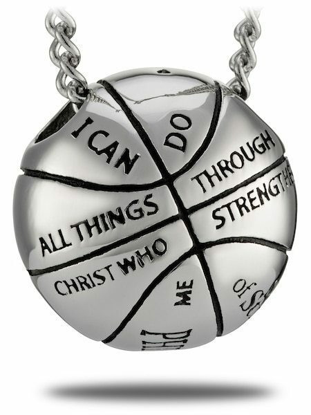 Men's Basketball Necklace 3D Basketball Pendant