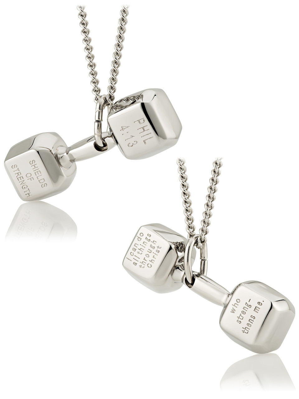 Stainless steel dumbbell necklace Clearance