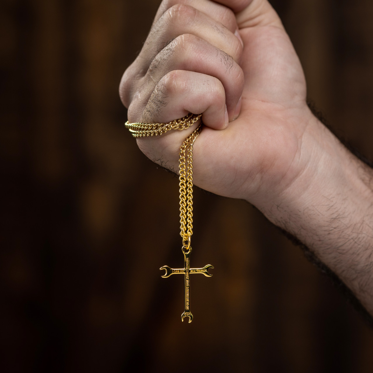 Wrench Cross Necklace Phil 413 Shields of Strength