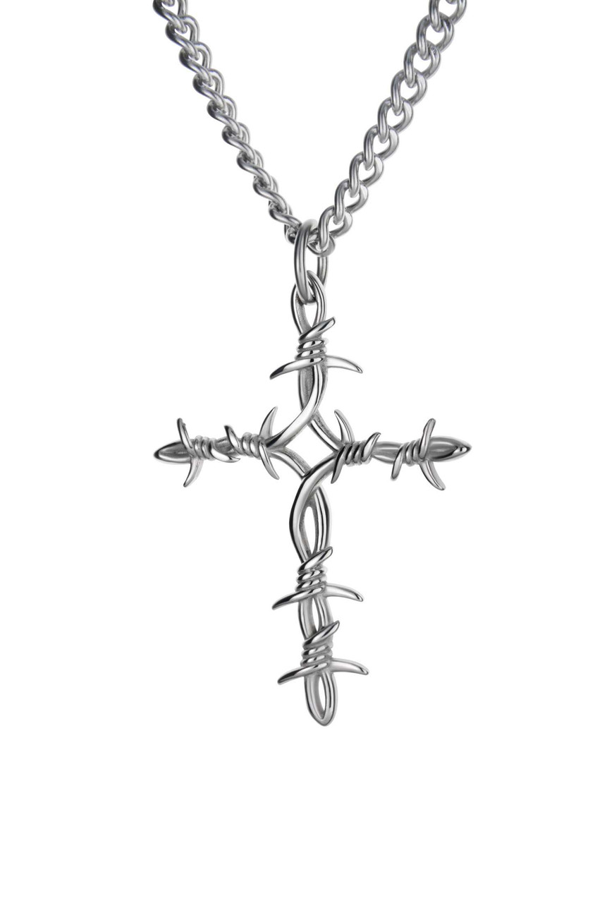 Mens barbed wire necklace Clearance