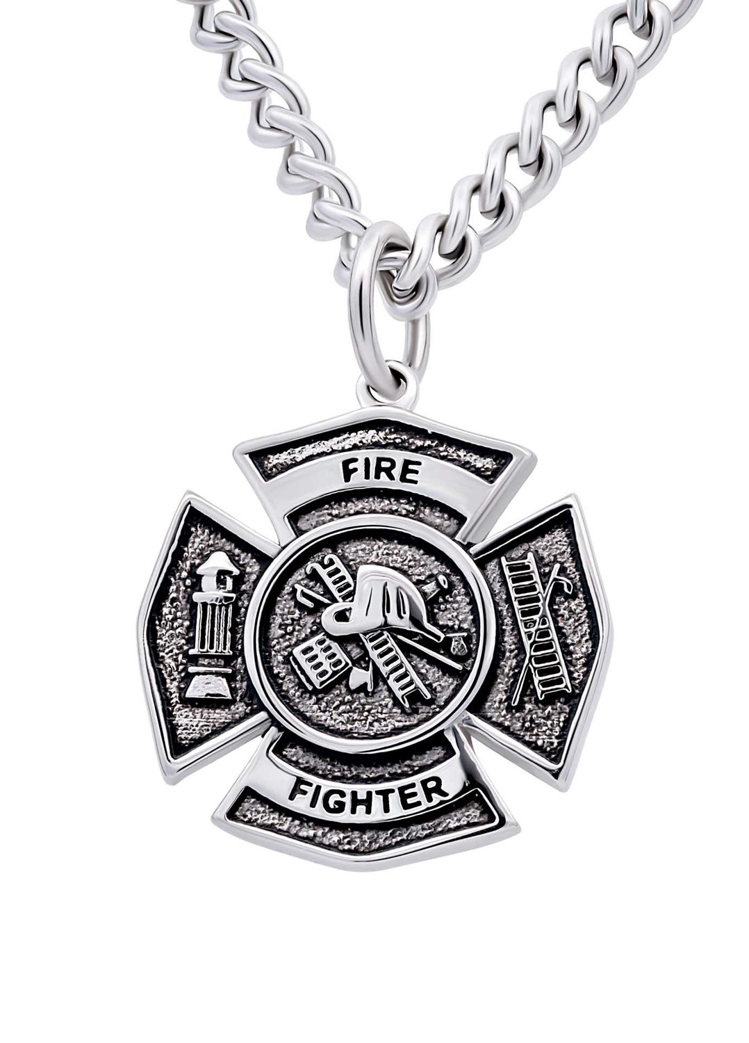 Maltese Firefighter Cross Necklace Isaiah 6:8