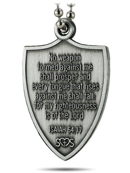 Isaiah 54:17 Battle Shield Necklace | Divine Protection