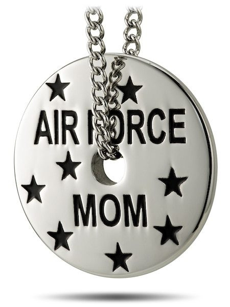 Air Force Mom Necklace with 1 Cor 13:7-8 by Shields of Strength
