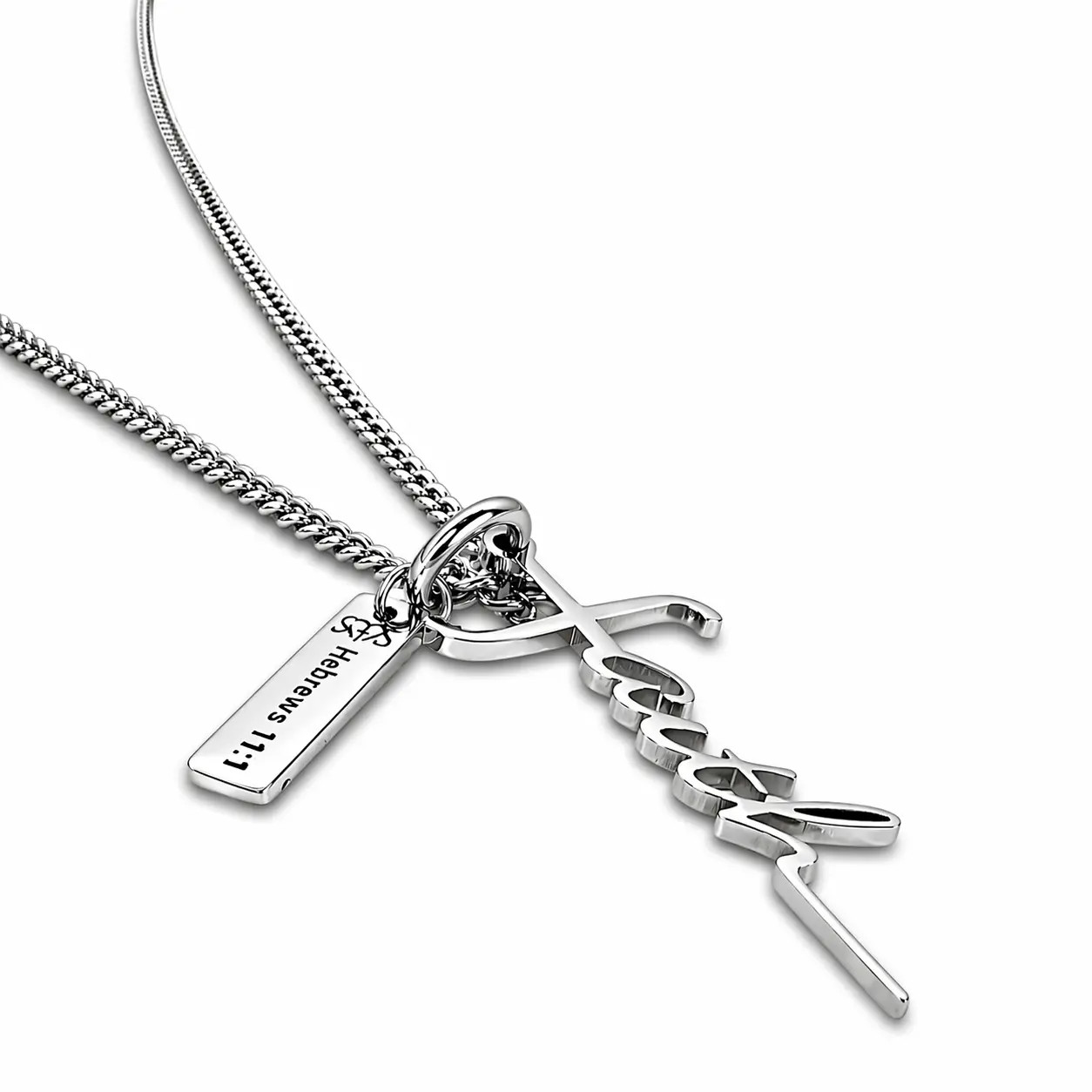 Women's Faith Cross Necklace Hebrews 11:1 | Shields of Strength